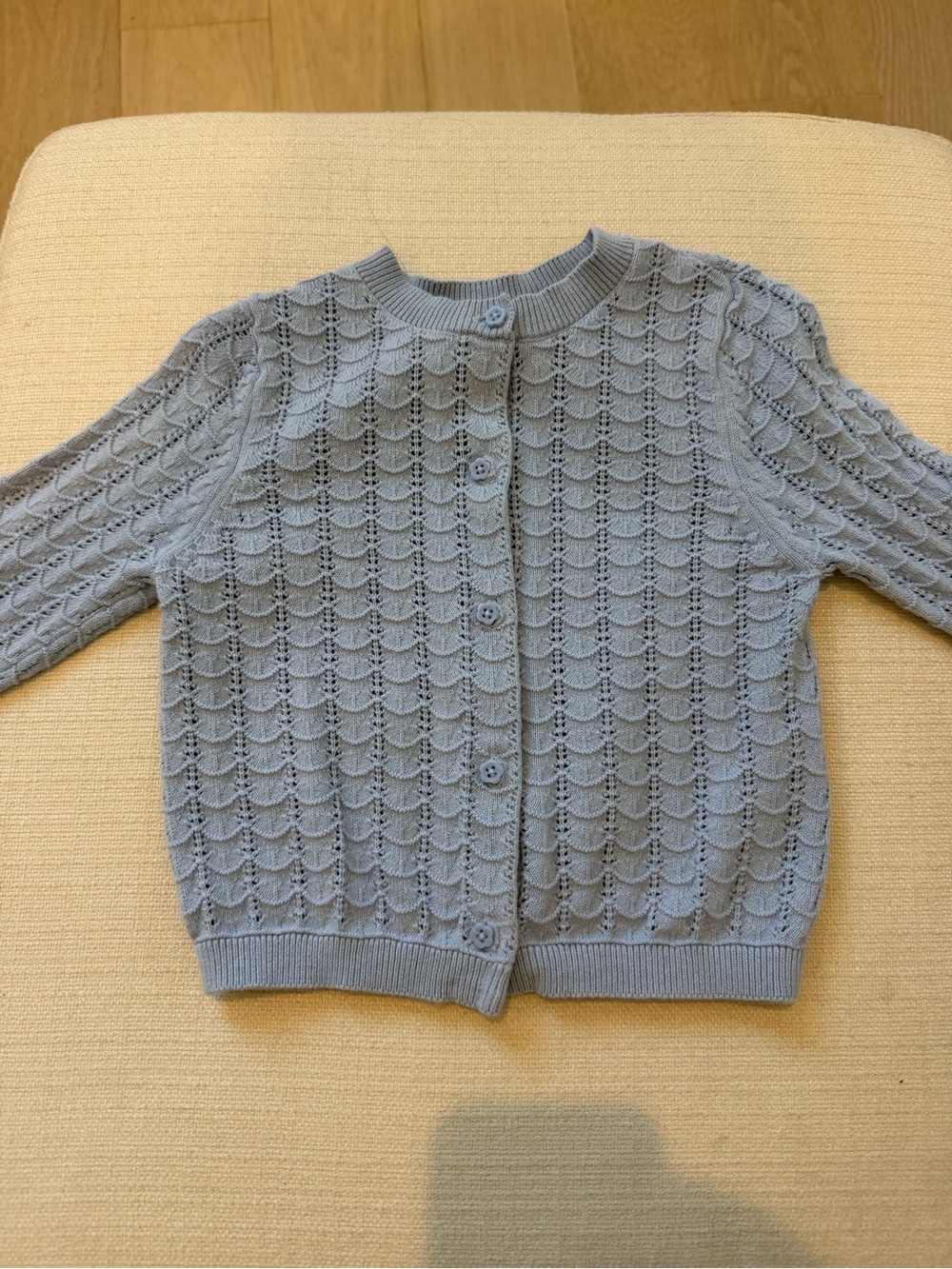 New M&S Scalloped Knit Cardigan 3-4 Years